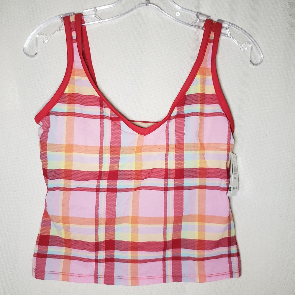 NWT IZOD Swim Top Red Pink
